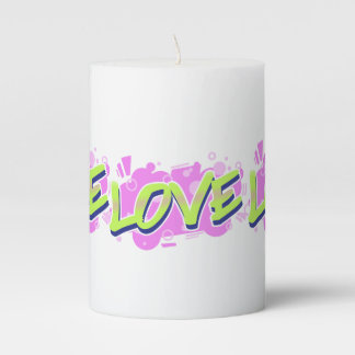 love pillar candle