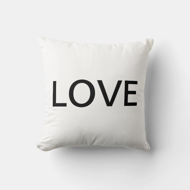 Love Pillow, Grade A Cotton Throw Pillow (Front)