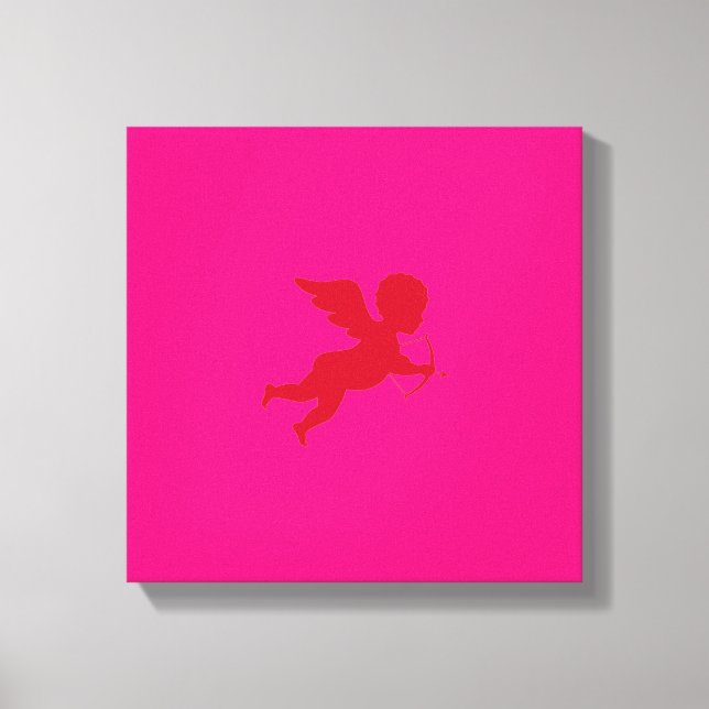 Love Pinch - Wrapped Canvas / Cupid Cherub Print (Front)