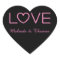 Love Pink & Black Personalized Name Sticker / Seal