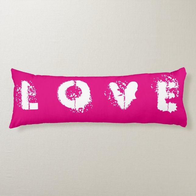 LOVE Pink Body Pillow (Front)