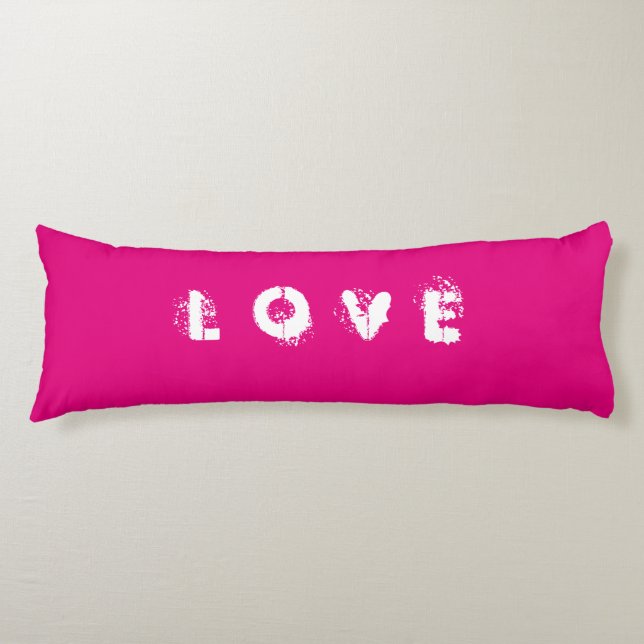 LOVE Pink Body Pillow (Front)