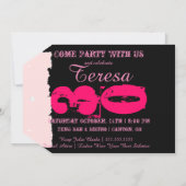 Love Pink Dirty 30 30th Personalize Birthday Party Invitation (Back)
