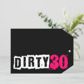 Love Pink Dirty 30 30th Personalize Birthday Party Invitation (Standing Front)