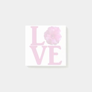 Love Pink Flower Classic Post-it Notes