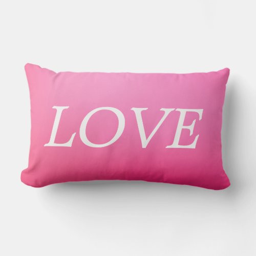 lOVE  Pink  flowers inspiration pillow