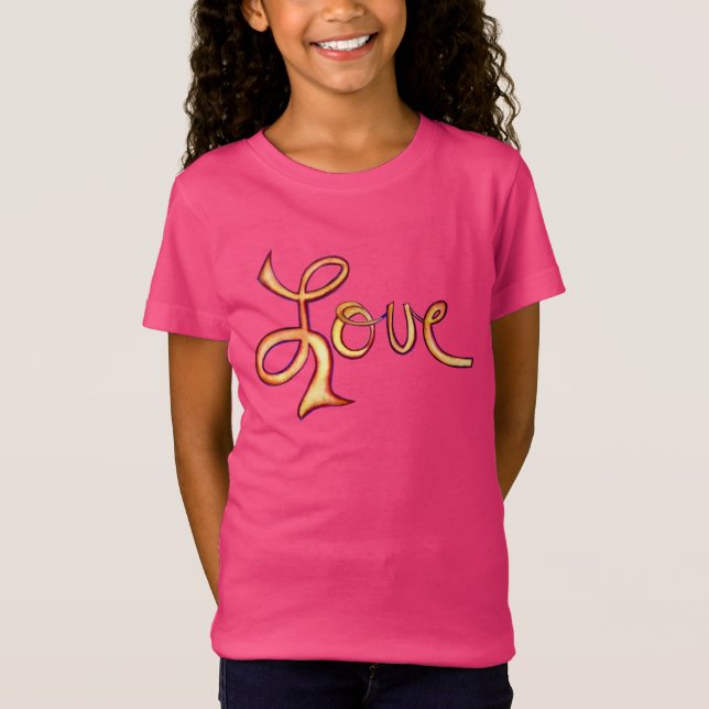 Love Pink Glamorous Inspirational Art Tee Shirts (Front)