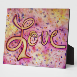 Love Pink Glamorous Painting Poem Plaque