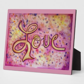 Love Pink Glamorous Painting Poem Plaque