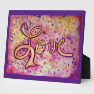 Love Pink Glamorous Painting Poem Plaque