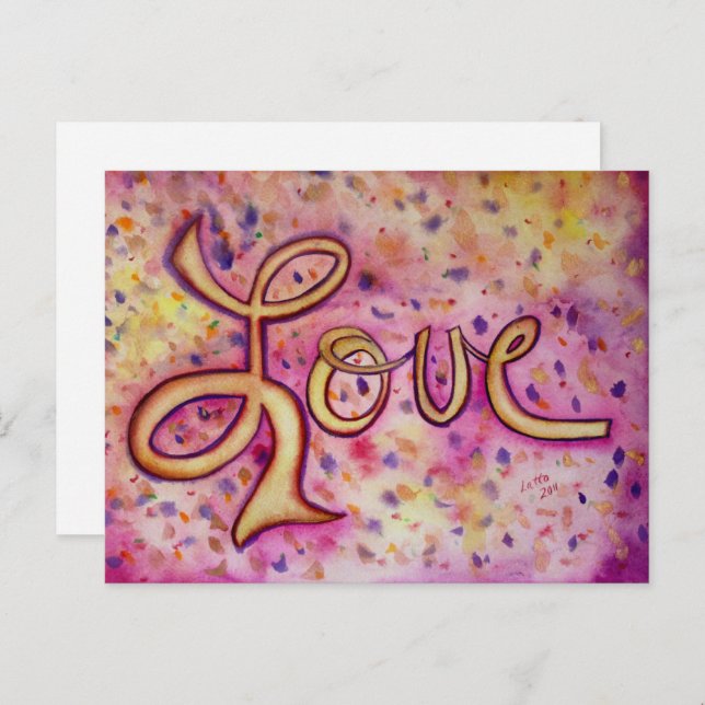 Love Pink Glamorous Postcard (Front/Back)