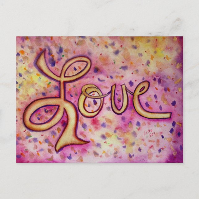 Love Pink Glamorous Postcard (Front)