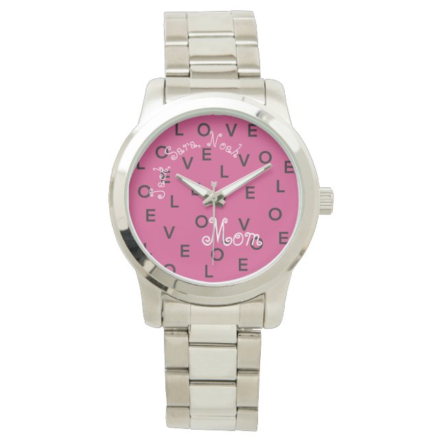 ❤️LOVE PINK HEARTS WATCH (Front)
