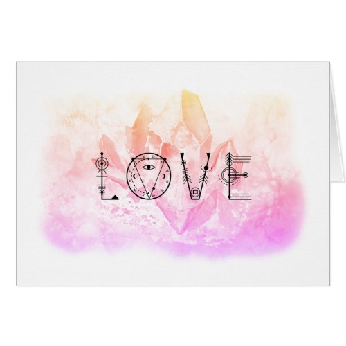*~* LOVE Pink  Lavender Crystal Cards