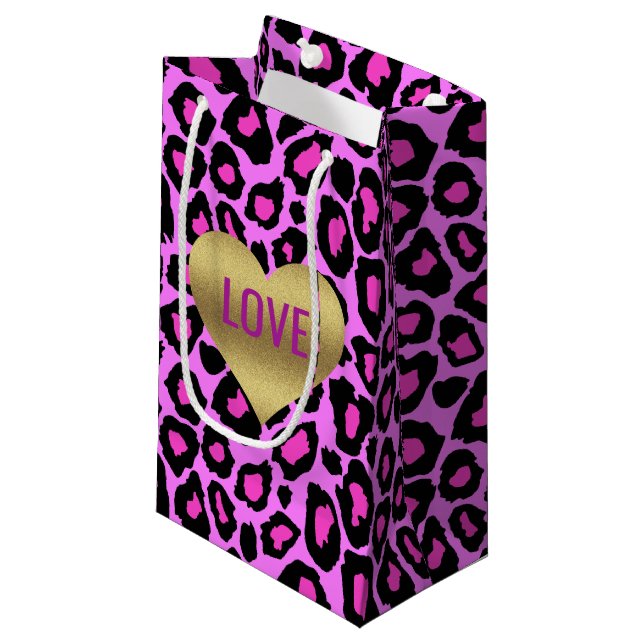 Love Pink & Purple Lingerie Personal Shower Party Small Gift Bag (Front Angled)