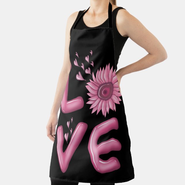 Love Pink Sunflower    Apron (Insitu)