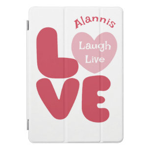 LOVE Pink Typography iPad Pro Cover