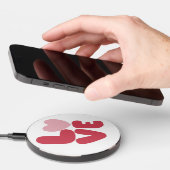 LOVE Pink Typography Wireless Charger (Hand)