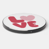 LOVE Pink Typography Wireless Charger (Front 2)