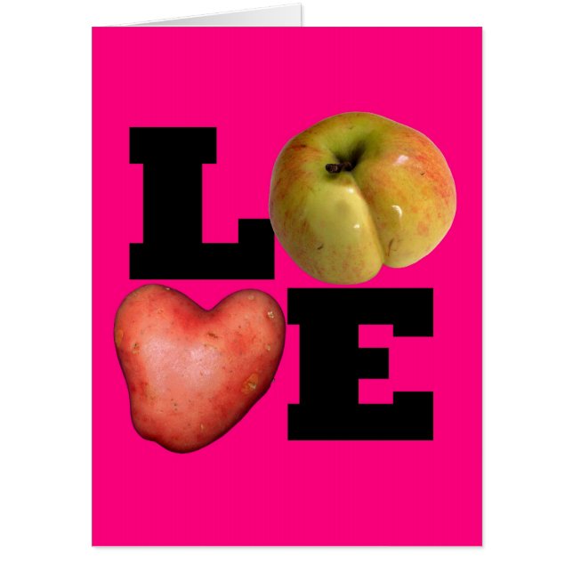 LOVE Pink Valentine's Day 11x24 XXL Greeting Card (Front)