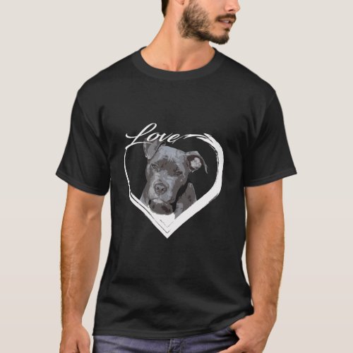 Love Pitbull Dog Lover T_Shirt