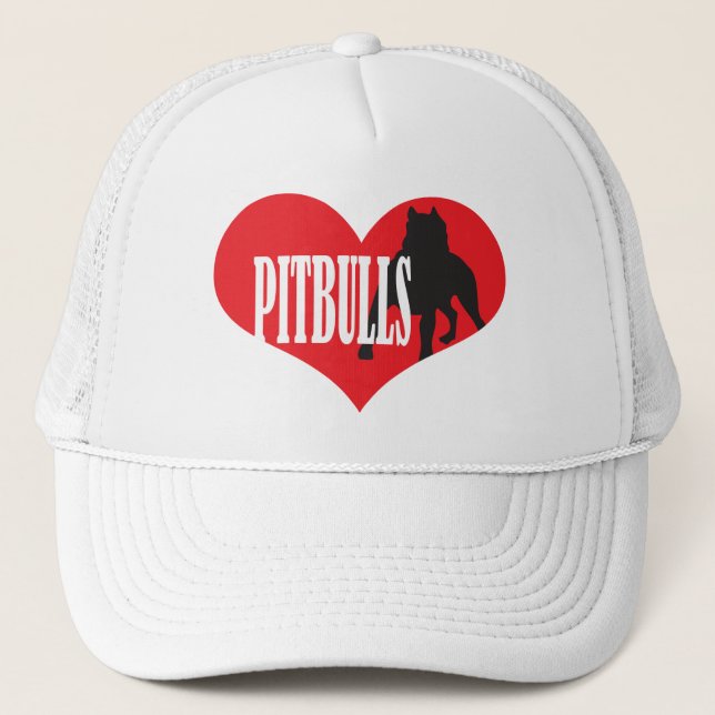 Love Pitbulls Trucker Hat (Front)