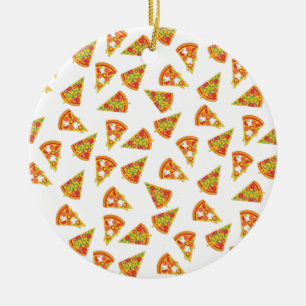Love Pizza Ceramic Ornament