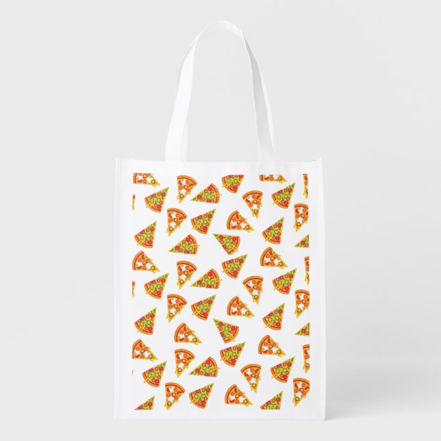 Love Pizza   Grocery Bag (Front)