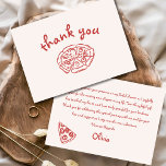 Love & Pizza Italian Hand Drawn Red Bridal Shower Thank You Card<br><div class="desc">Celebrate love, laughter, and delicious slices with a "Love & Pizza" Italian-themed bridal shower! Hand-drawn designs in vibrant red bring a whimsical and romantic touch to your event. From charming decor to playful accents, every detail embraces the warmth of Italy and the joy of togetherness. Perfect for pizza-loving brides, this...</div>