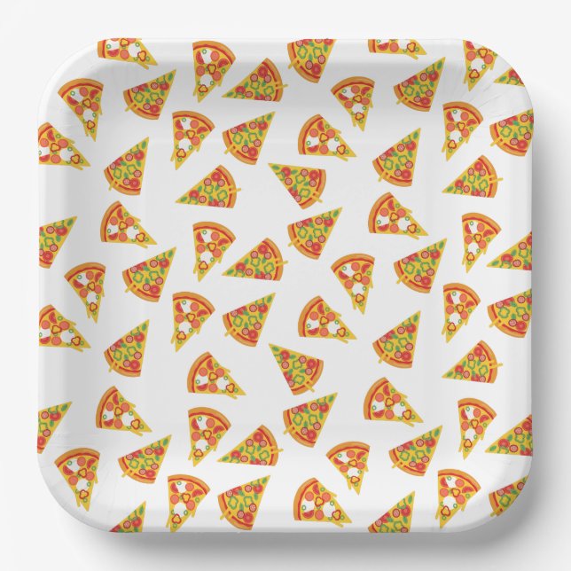 Love Pizza   Paper Plates (Front)