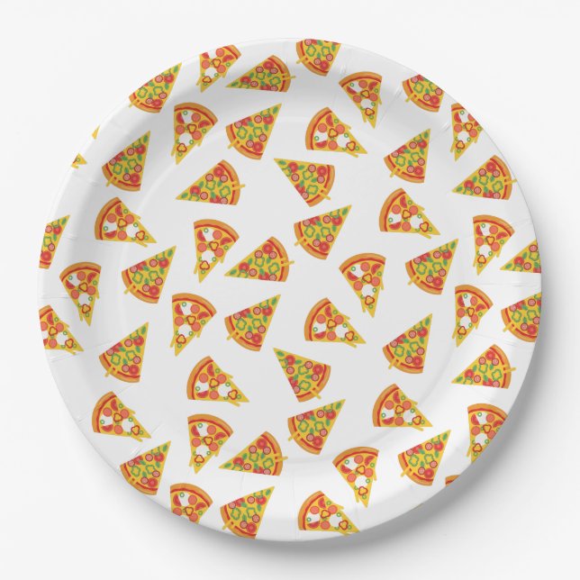 Love Pizza   Paper Plates (Front)