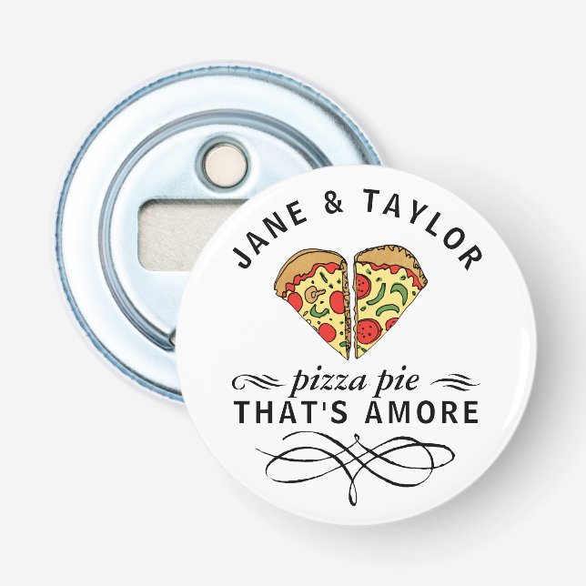Love Pizza Personalized Bottle Opener (Front)