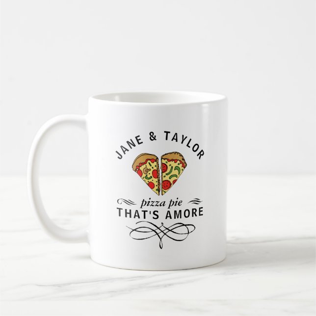 Love Pizza Personalized Coffee Mug (Left)