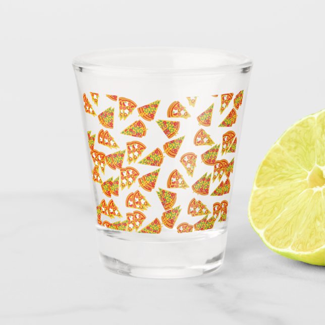 Love Pizza   Shot Glass (Front)