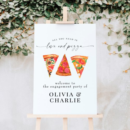 Love  Pizza Welcome Engagement Sign