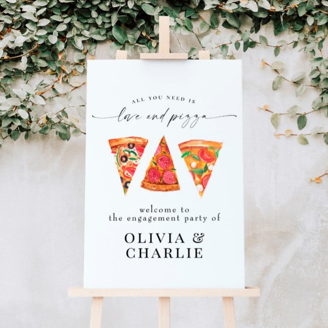Love & Pizza Welcome Engagement Sign (Creator Uploaded)