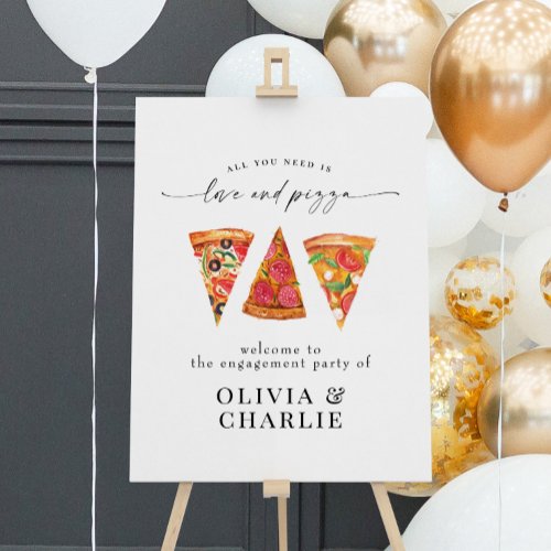 Love  Pizza Welcome Wedding Welcome Sign