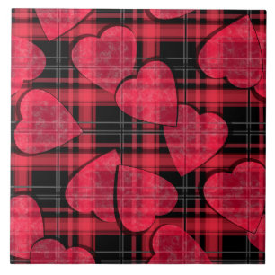 Love plaid ceramic tile