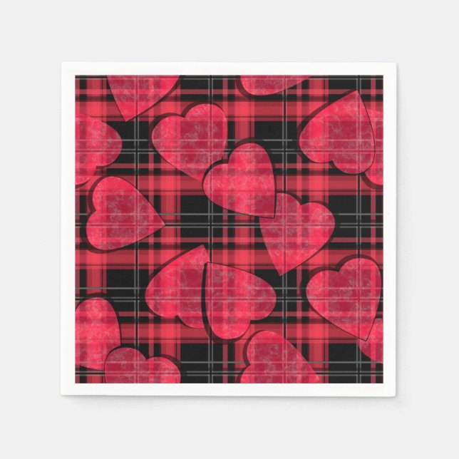 Love plaid napkins (Front)