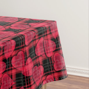 Love plaid tablecloth