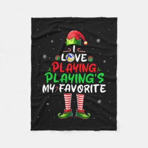 Love Playing Playing's My Favorite Xmas Volleyball Fleece Blanket