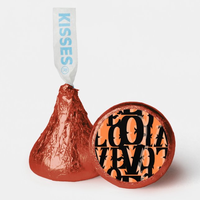 Love Plural Orange Hershey's Candy Favors (Front)
