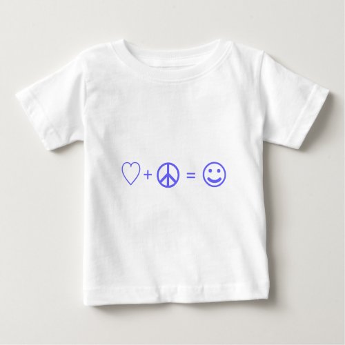 Love plus Peace equals Happiness Baby T_Shirt