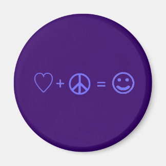 Love plus Peace equals Happiness Magnet
