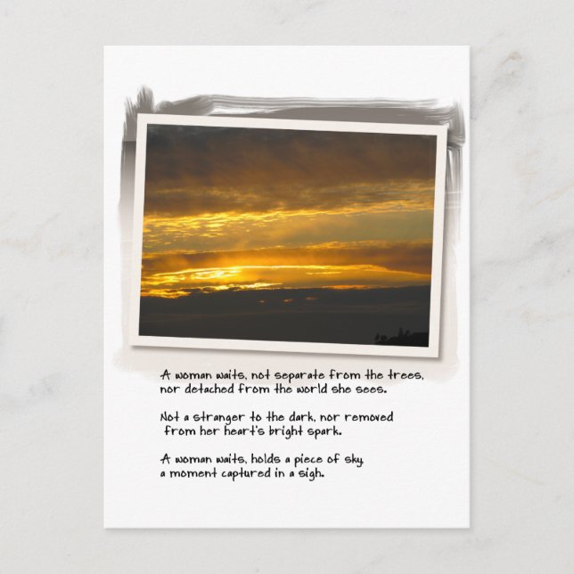 Love Poem and Birch Bay Sunset Postcard (Front)