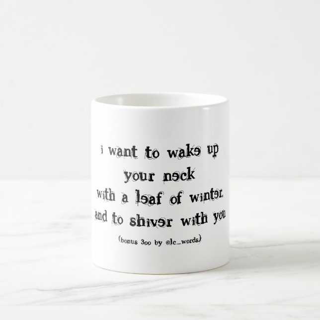 Love poem coffee mug (Center)