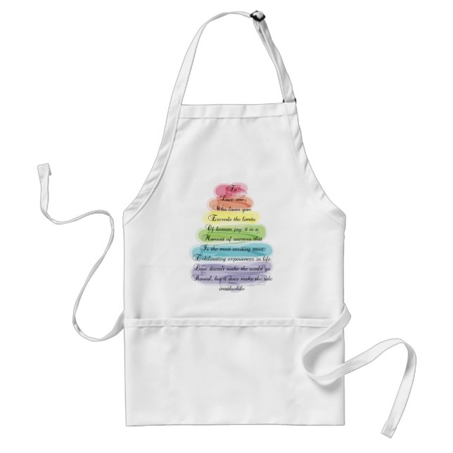 "Love" Poem Gifts Artsy Tree Design Adult Apron (Front)
