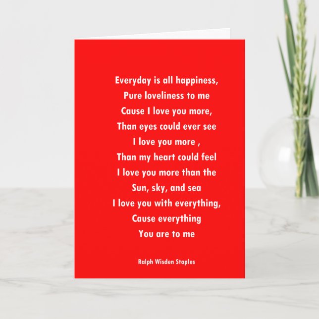 LOVE POEM HOLIDAY CARD (Front)