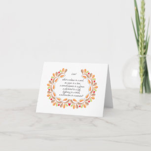 Love Poem note card