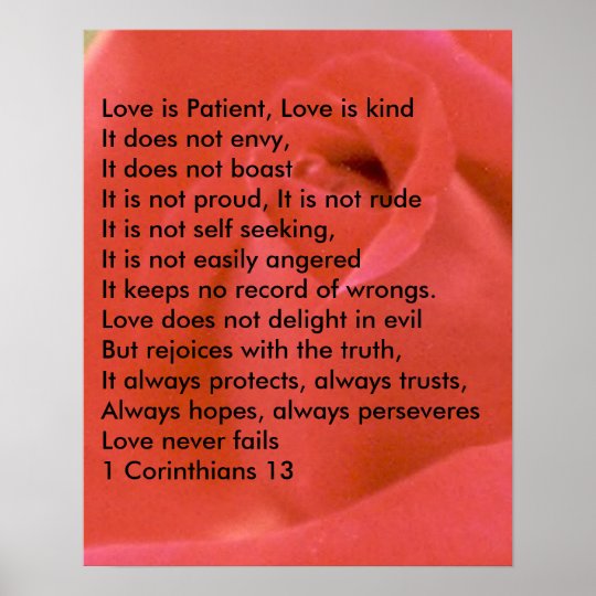 Love Poem On Red Rose Poster 8955